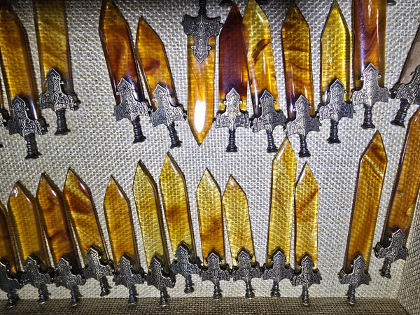 Genuine Burmese amber swords