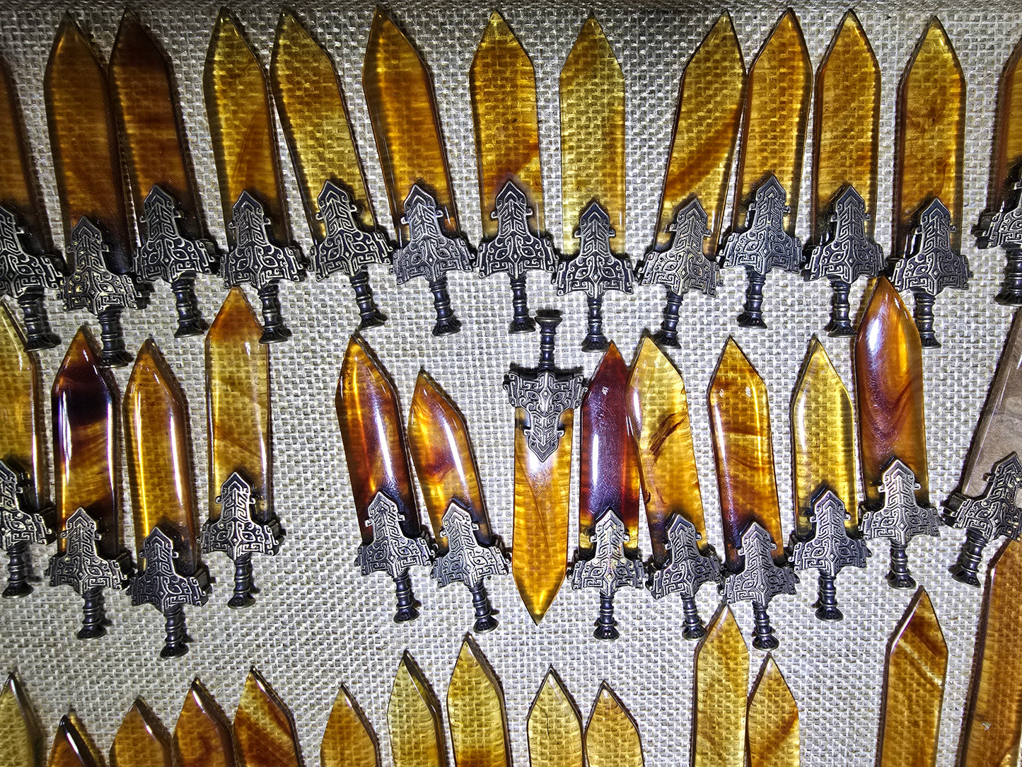 Genuine Burmese amber swords