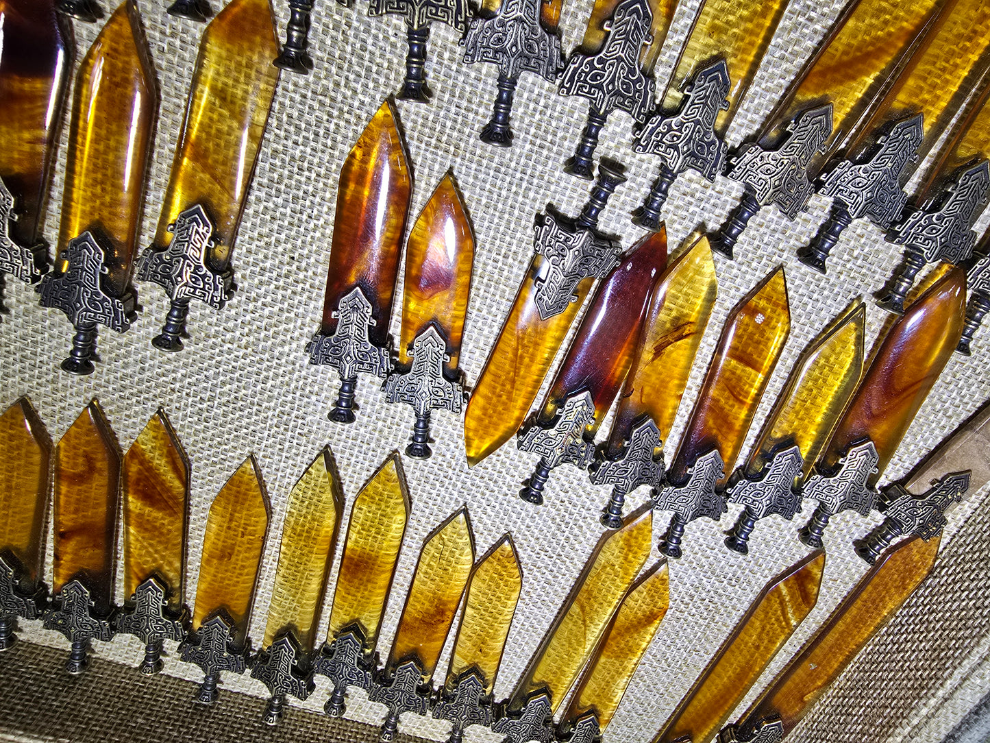Genuine Burmese amber swords