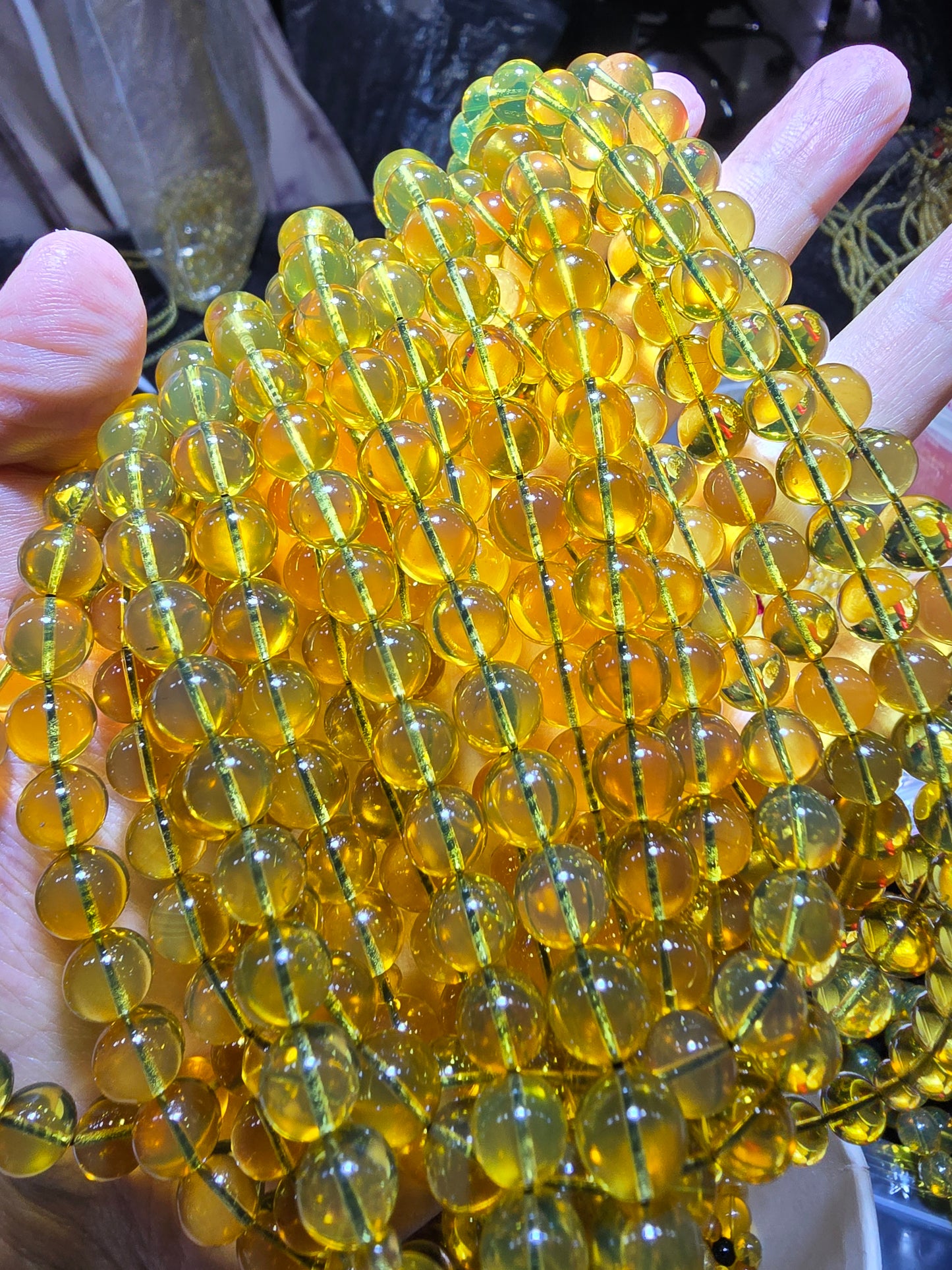 Genuine Burmese amber beads 8mm