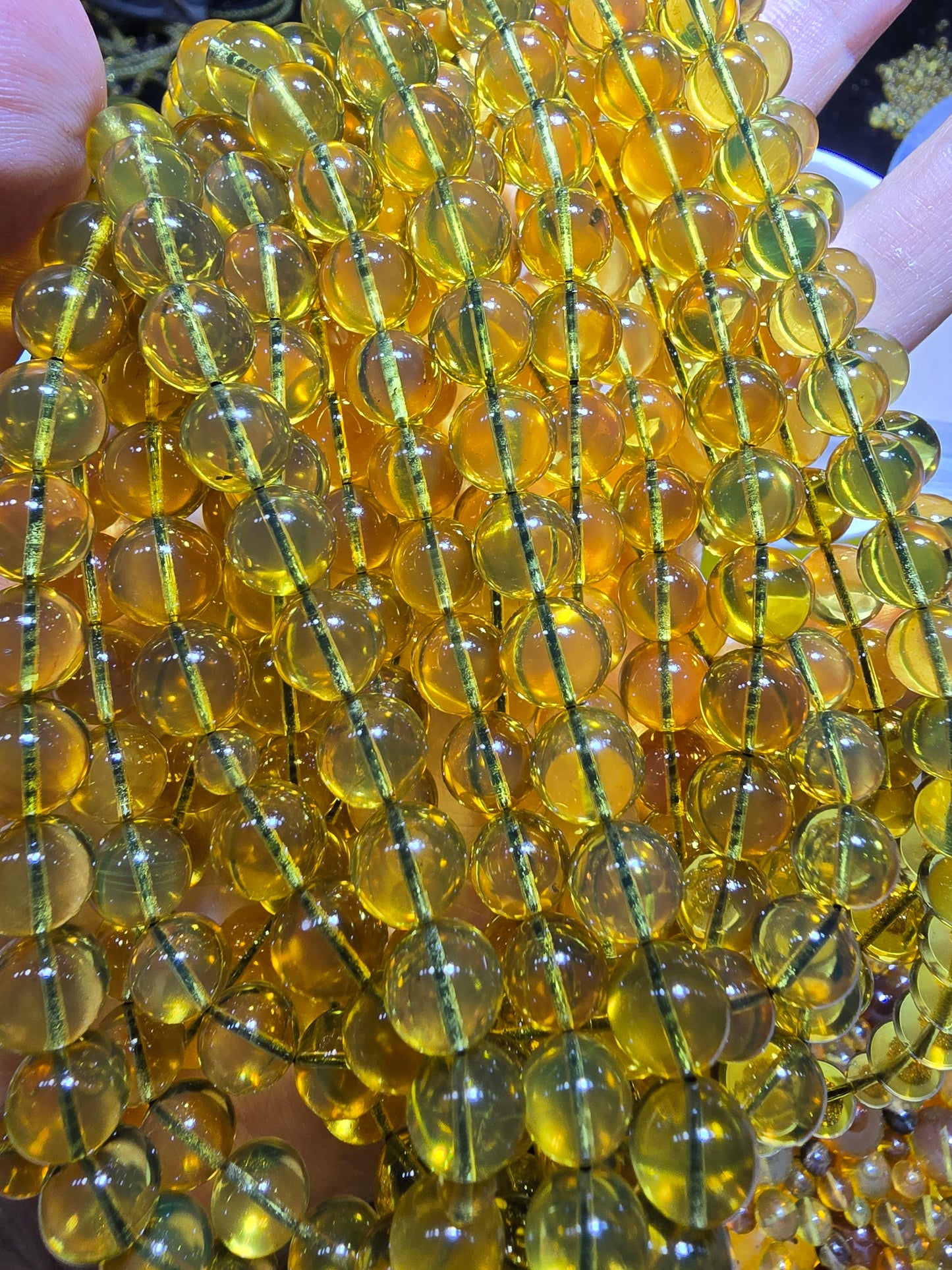Genuine Burmese amber beads 8mm
