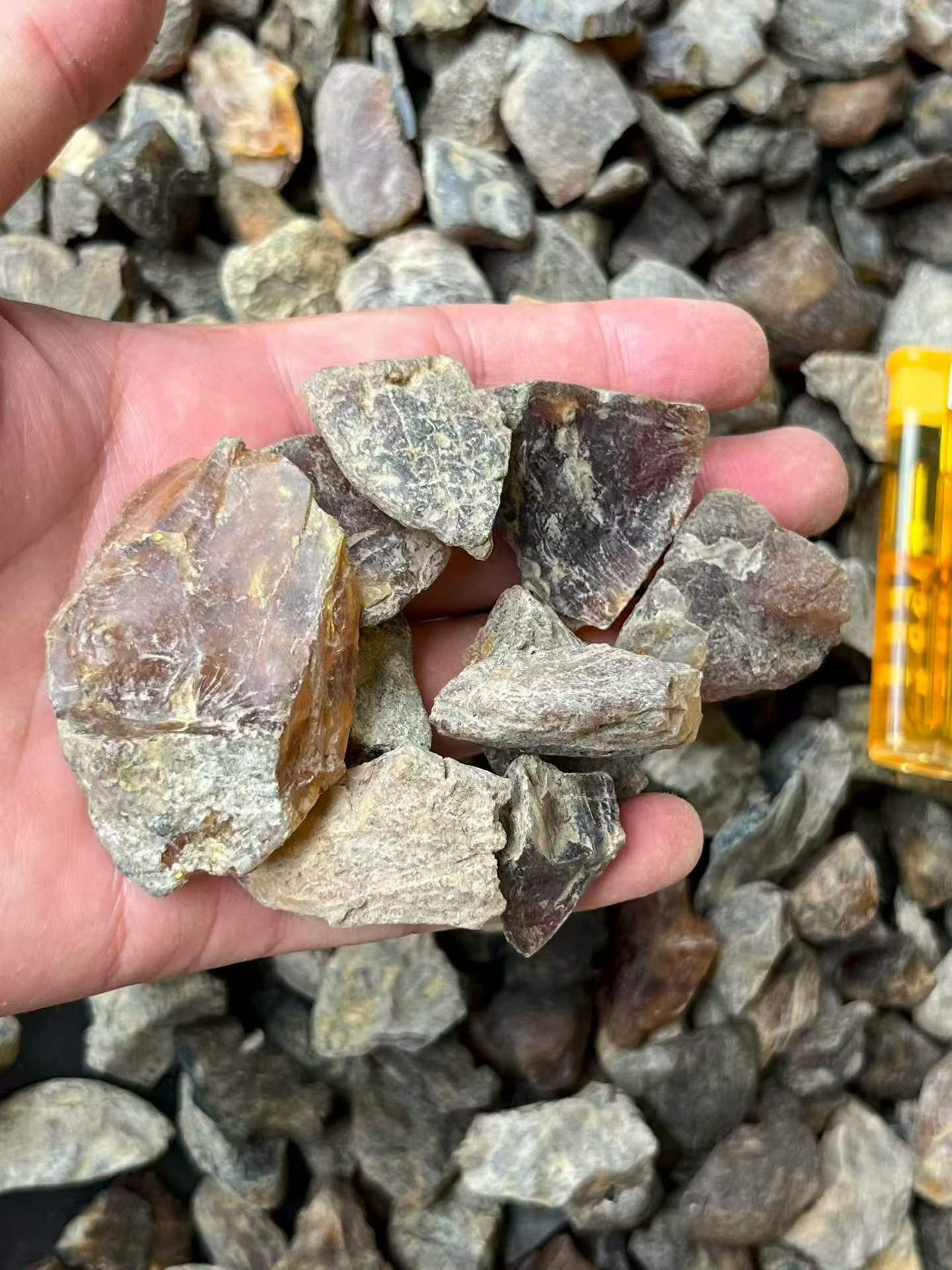Raw Burmese amber(burmite) Stones A1007