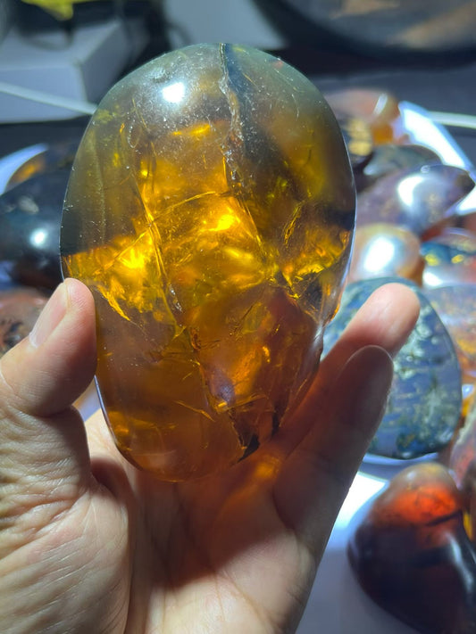 Polished Burmese Amber Stones – 100% Genuine Burmite with No Rough Skin A1011